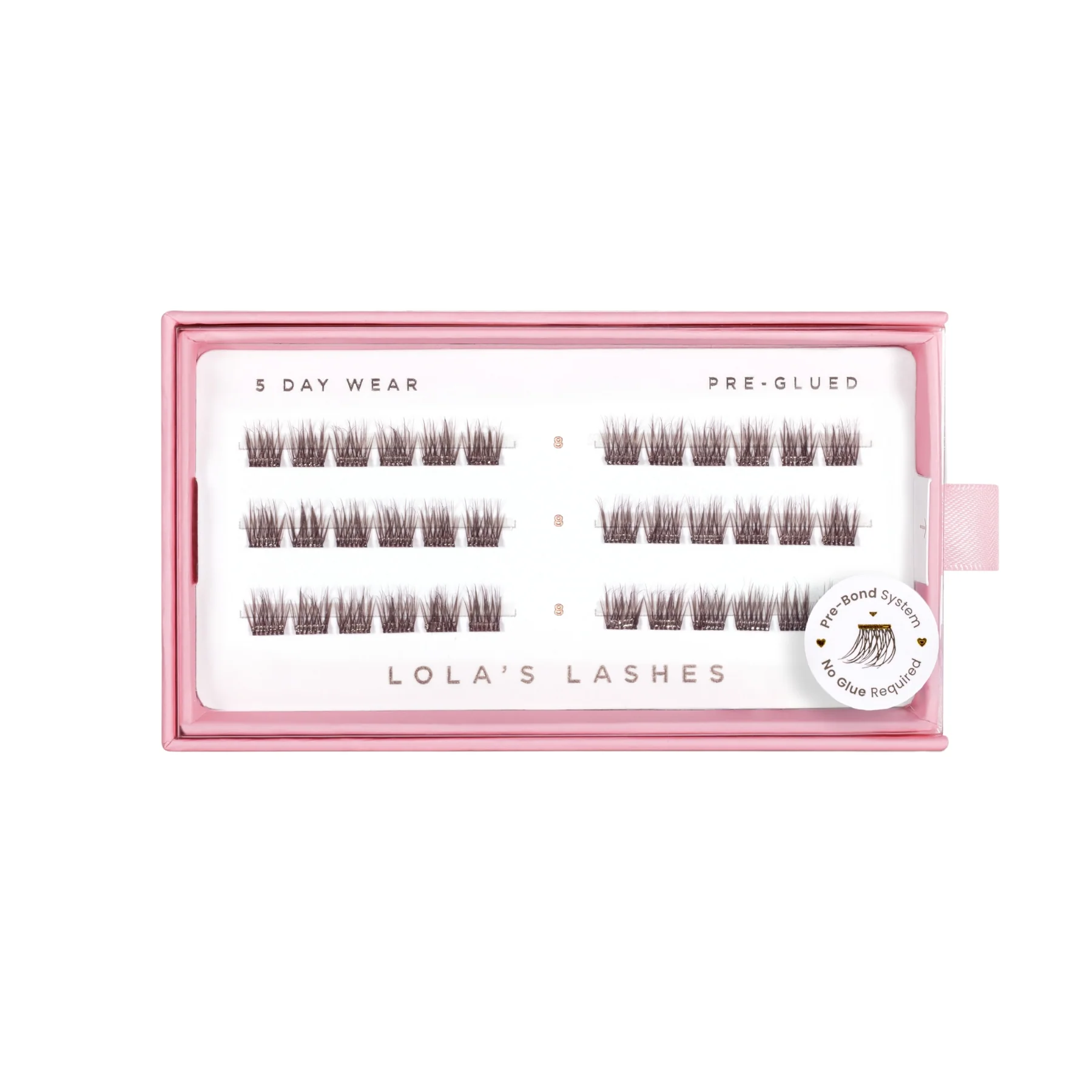 Soft Wisp Dark Brown Single Length Pre-Glued Lashes